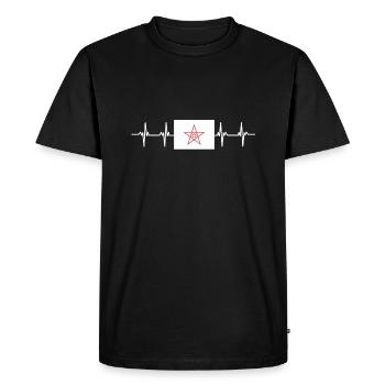 Drapeau du Japon - Nagasaki - T-shirt Premium bio Homme - noir - Devant - Nico (187cm)
