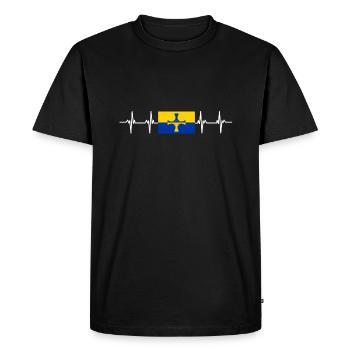 United Kingdom Durham Flag - Men's Premium Organic T-Shirt - black - Front - Nico (187cm)