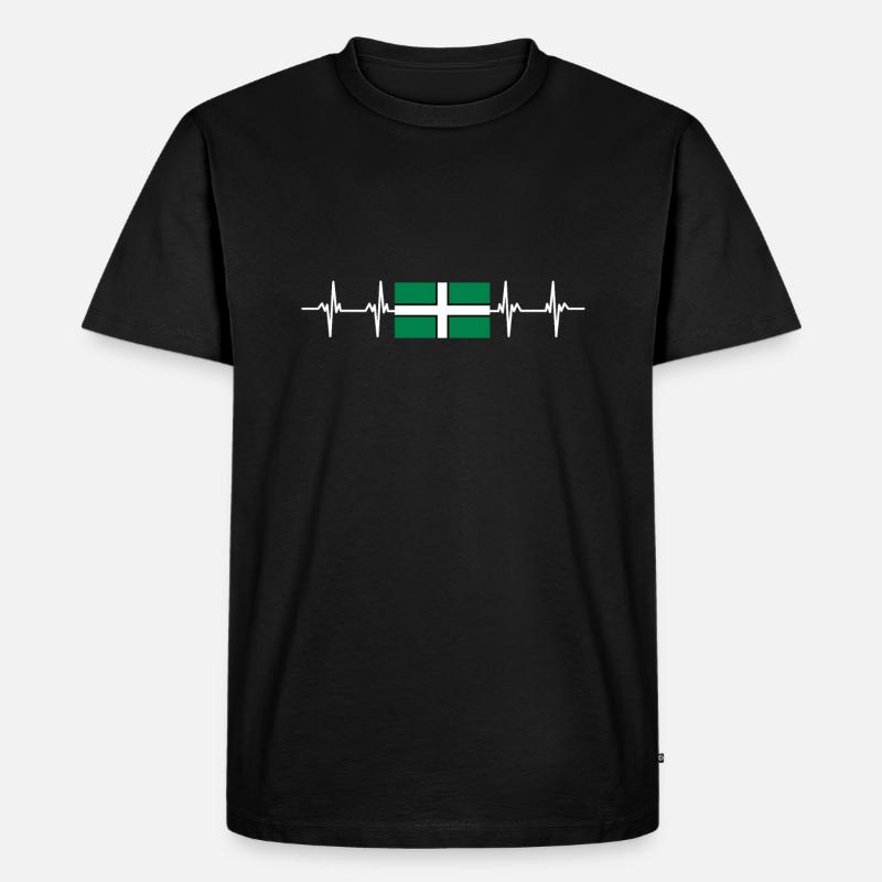 United Kingdom Devon Flag - Männer Premium Bio T-Shirt - Schwarz