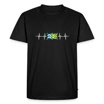 Royaume-Uni Cumbria Flag - T-shirt Premium bio Homme - noir - Devant - Nico (187cm)