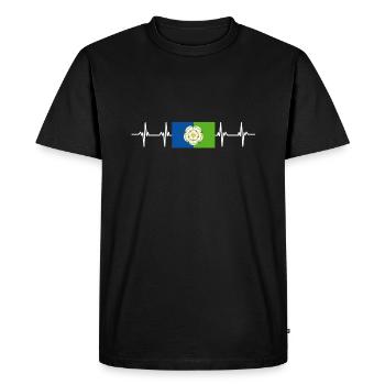 United Kingdom East Riding of Yorkshire Flag - Men's Premium Organic T-Shirt - black - Front - Nico (187cm)
