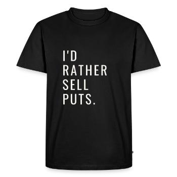 Trader de Trading d’Options de Volatilité - T-shirt Premium bio Homme - noir - Devant - Nico (187cm)