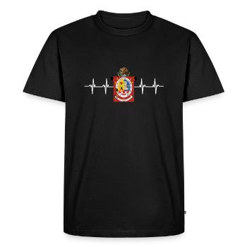 Mexican Mexico Oaxaca Flag - Men's Premium Organic T-Shirt - black - Front - Nico (187cm)