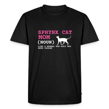 Sphynx Maman Chat Sans Poils Propriétaire de Chat - T-shirt Premium bio Homme - noir - Devant - Nico (187cm)