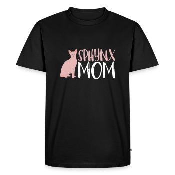 Sphynx Maman Chat Sans Poils Propriétaire de Chat - T-shirt Premium bio Homme - noir - Devant - Nico (187cm)