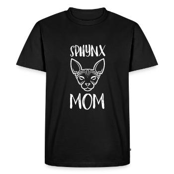 Sphynx Maman Chat Sans Poils Propriétaire de Chat - T-shirt Premium bio Homme - noir - Devant - Nico (187cm)