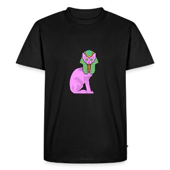 Sphynx Maman Chat Sans Poils Propriétaire de Chat - T-shirt Premium bio Homme - noir - Devant - Nico (187cm)