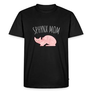 Sphynx Maman Chat Sans Poils Propriétaire de Chat - T-shirt Premium bio Homme - noir - Devant - Nico (187cm)