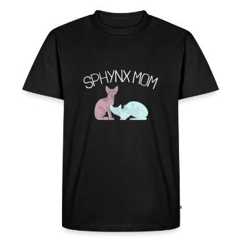 Sphynx Maman Chat Sans Poils Propriétaire de Chat - T-shirt Premium bio Homme - noir - Devant - Nico (187cm)