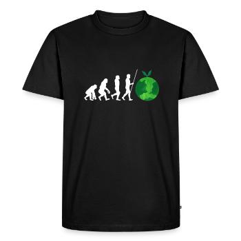 Recycle Réutiliser Renew Rethink Wind Turbine - Wind - T-shirt Premium bio Homme - noir - Devant - Nico (187cm)