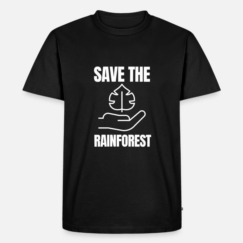 Save The Rainforest - Männer Premium Bio T-Shirt - Schwarz