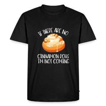 Rouleau à la cannelle et petits pains à la cannelle - T-shirt Premium bio Homme - noir - Devant - Nico (187cm)