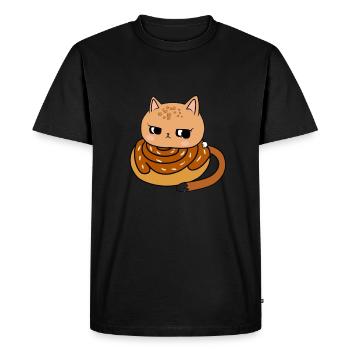 Rouleau à la cannelle et petits pains à la cannelle - T-shirt Premium bio Homme - noir - Devant - Nico (187cm)
