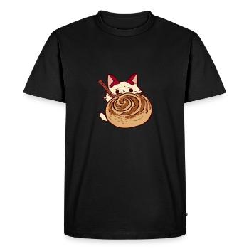 Rouleau à la cannelle et petits pains à la cannelle - T-shirt Premium bio Homme - noir - Devant - Nico (187cm)
