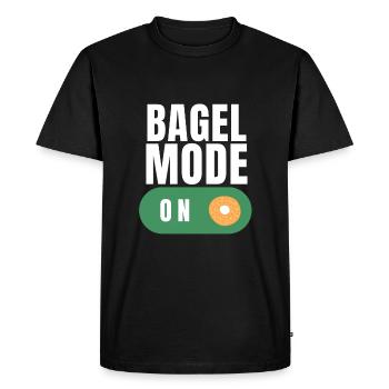 Sesame Bagel New York Jewish Deli - T-shirt Premium bio Homme - noir - Devant - Nico (187cm)