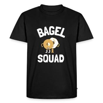Sesame Bagel New York Jewish Deli - T-shirt Premium bio Homme - noir - Devant - Nico (187cm)