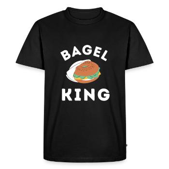 Sesame Bagel New York Jewish Deli - T-shirt Premium bio Homme - noir - Devant - Nico (187cm)