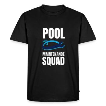 Entretien de piscine et nettoyeur de piscine - T-shirt Premium bio Homme - noir - Devant - Nico (187cm)