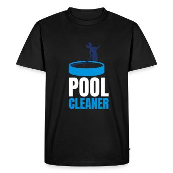 Entretien de piscine et nettoyeur de piscine - T-shirt Premium bio Homme - noir - Devant - Nico (187cm)