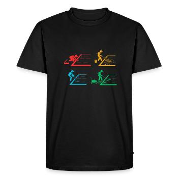 Entretien de piscine et nettoyeur de piscine - T-shirt Premium bio Homme - noir - Devant - Nico (187cm)