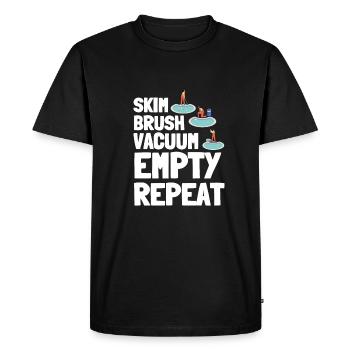 Entretien de piscine et nettoyeur de piscine - T-shirt Premium bio Homme - noir - Devant - Nico (187cm)