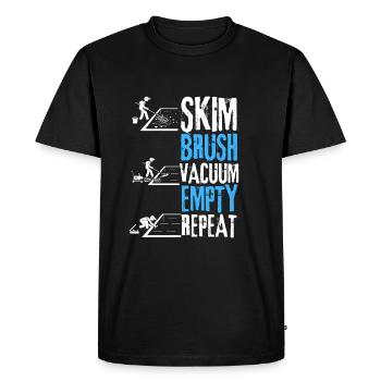 Entretien de piscine et nettoyeur de piscine - T-shirt Premium bio Homme - noir - Devant - Nico (187cm)