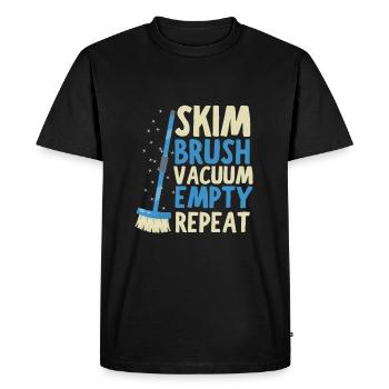 Entretien de piscine et nettoyeur de piscine - T-shirt Premium bio Homme - noir - Devant - Nico (187cm)