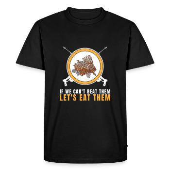 Lionfish Save The Reef Eat Lionfish Spearfishing - Men's Premium Organic T-Shirt - black - Front - Nico (187cm)