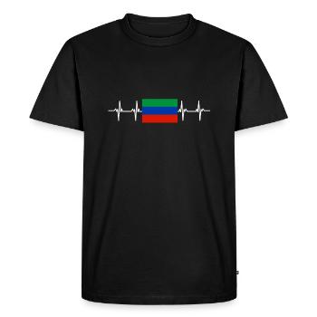 Drapeau russe - Daghestan - T-shirt Premium bio Homme - noir - Devant - Nico (187cm)