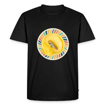 Italian Penne Pasta Tortellini - Men's Premium Organic T-Shirt - black - Front - Nico (187cm)