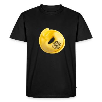 Italian Penne Pasta Tortellini - Men's Premium Organic T-Shirt - black - Front - Nico (187cm)