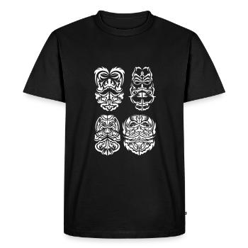 Île de Waikiki Honolulu - T-shirt Premium bio Homme - noir - Devant - Nico (187cm)
