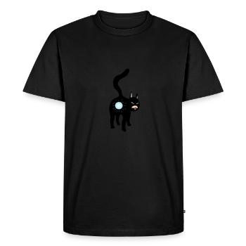 Cat Butthole - Men's Premium Organic T-Shirt - black - Front - Nico (187cm)