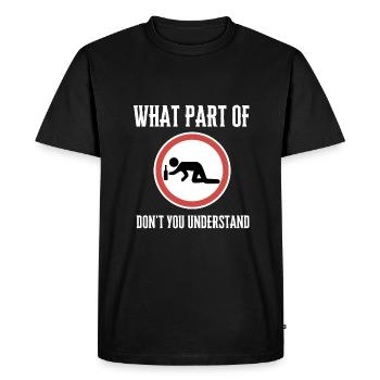 This job makes me drink - Men's Premium Organic T-Shirt - black - Front - Nico (187cm)