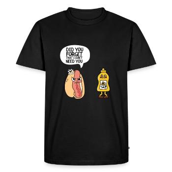 Citation sarcastique - Avez-vous oublié que je n’ai pas besoin - T-shirt Premium bio Homme - noir - Devant - Nico (187cm)