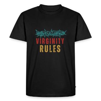 Christian Church - Virginity Rules - Men's Premium Organic T-Shirt - black - Front - Nico (187cm)