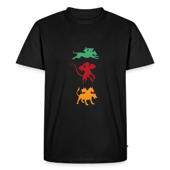 Three headed Dog Greek Mythology God Ancient - Men's Premium Organic T-Shirt - black - Front - Nico (187cm)