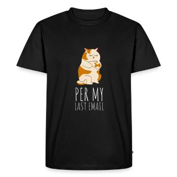 Bureau sarcastique - Par mon dernier e-mail - T-shirt Premium bio Homme - noir - Devant - Nico (187cm)