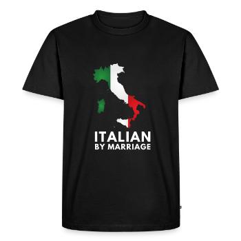 Italia - Italien par mariage - T-shirt Premium bio Homme - noir - Devant - Nico (187cm)