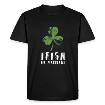 Italia - Italien par mariage - T-shirt Premium bio Homme - noir - Devant - Nico (187cm)