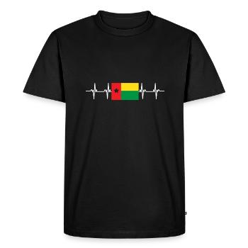 Drapeau africain - Guinée Bissau - T-shirt Premium bio Homme - noir - Devant - Nico (187cm)