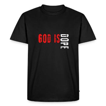 Christian - God Is Black And Red - Men's Premium Organic T-Shirt - black - Front - Nico (187cm)