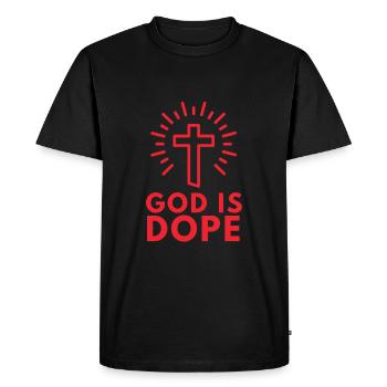 Christian - God Is Black And Red - Men's Premium Organic T-Shirt - black - Front - Nico (187cm)