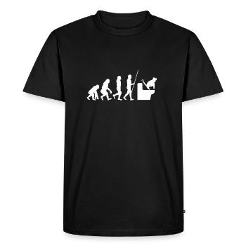 I Poop A Lot - Men's Premium Organic T-Shirt - black - Front - Nico (187cm)