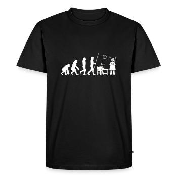 Don't ask me about college - Men's Premium Organic T-Shirt - black - Front - Nico (187cm)