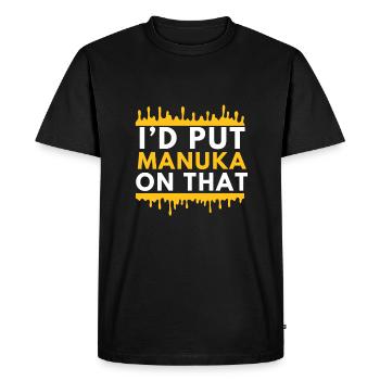 New Zealand Bee Keeper - Manuka Honey - Men's Premium Organic T-Shirt - black - Front - Nico (187cm)