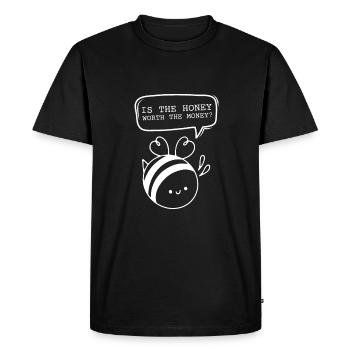 New Zealand Bee Keeper - Manuka Honey - Men's Premium Organic T-Shirt - black - Front - Nico (187cm)