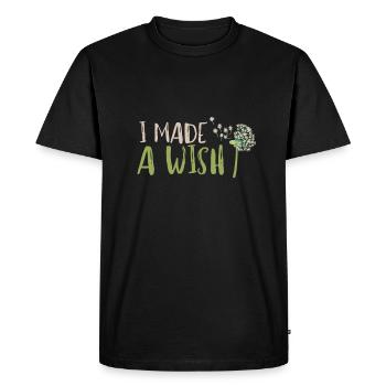 J’ai fait un vœu maman et moi - T-shirt Premium bio Homme - noir - Devant - Nico (187cm)