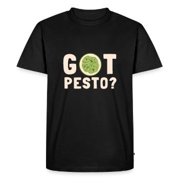 Italian Cuisine - Basil Pesto Is The Besto - Men's Premium Organic T-Shirt - black - Front - Nico (187cm)