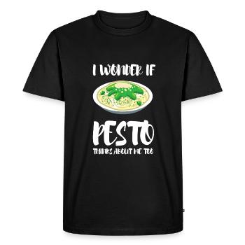 Italian Cuisine - Basil Pesto Is The Besto - Men's Premium Organic T-Shirt - black - Front - Nico (187cm)